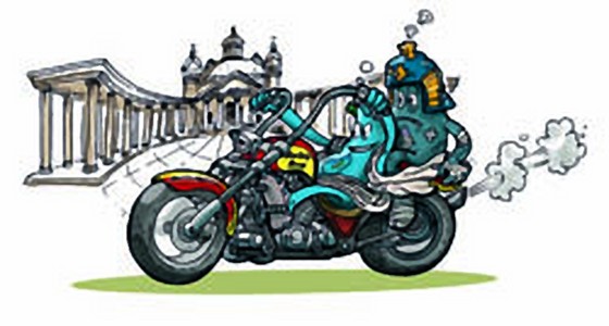 Piazza San Pietro e l’Harley Drop